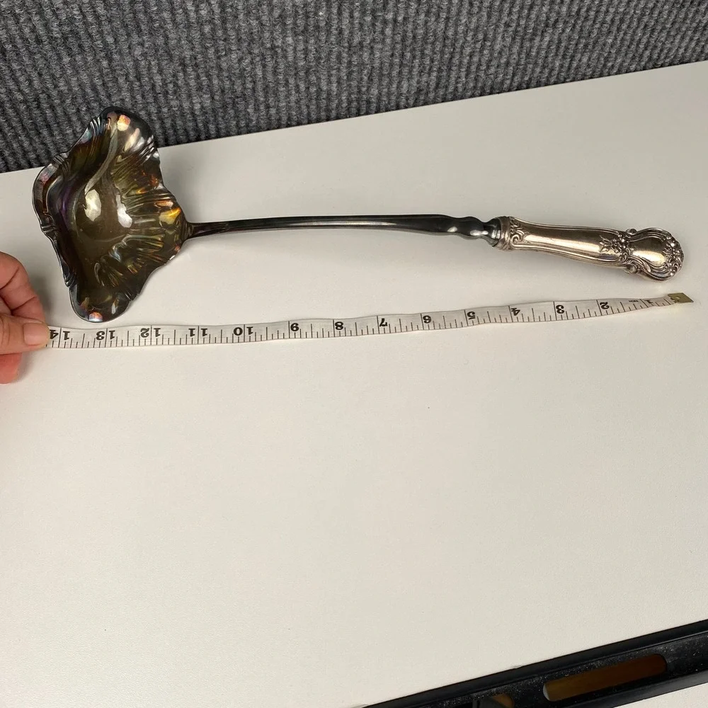 Web Sterling Handle Sheffield England EPNS A1 Silver Plate Ladle with Box 13.5in